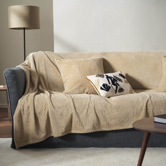 Ριχτάρι Πολυθρόνας 180x180cm GOFIS HOME  Cinnabar Sesame Beige 115/06