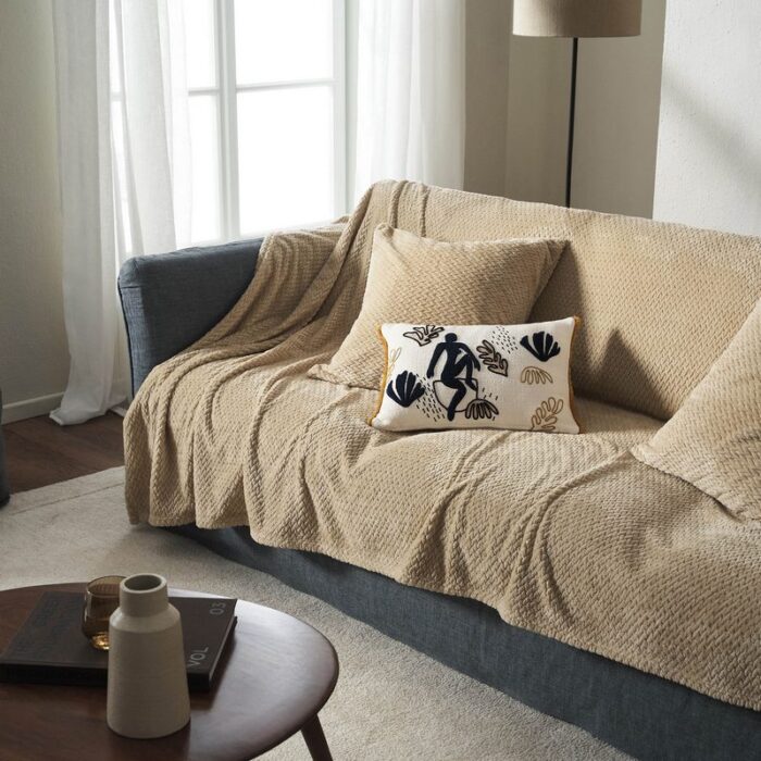 Ριχτάρι Πολυθρόνας 180x180cm GOFIS HOME  Cinnabar Sesame Beige 115/06 - Image 3