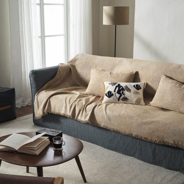 Ριχτάρι Διθέσιου 180x250cm GOFIS HOME Zephyr Sesame Beige 146/06 - Image 5