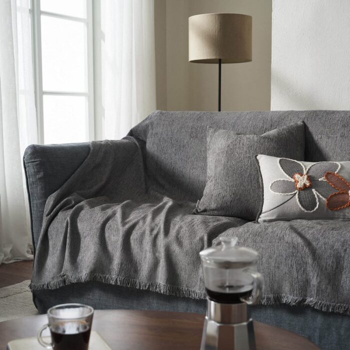 Ριχτάρι Διθέσιου 180x250cm GOFIS HOME Zephyr Ink Grey 146/15