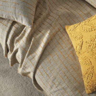 Ριχτάρι Τριθέσιου 180x310cm GOFIS HOME Vespera Leaf Gold 148/04 - Image 4