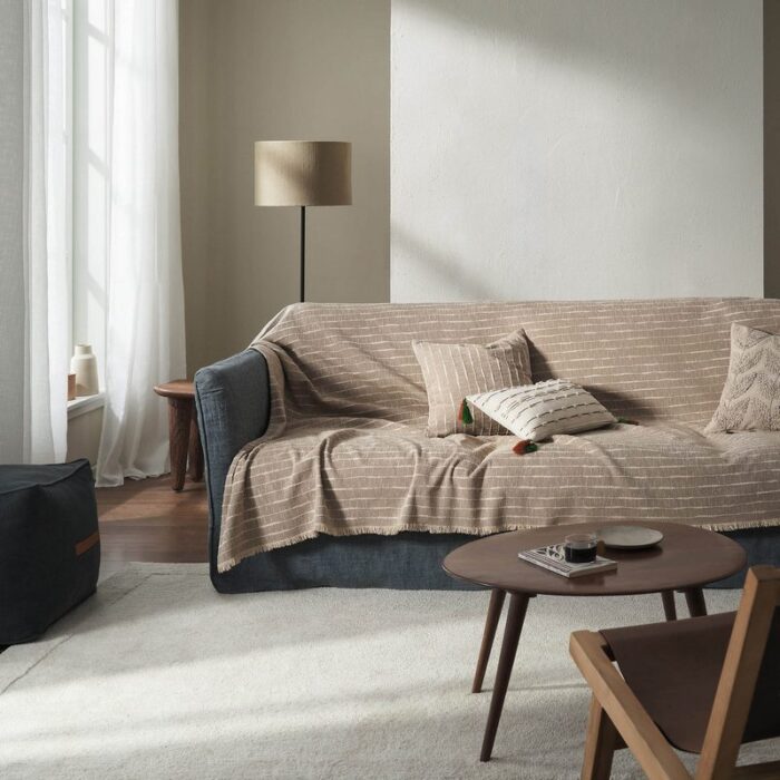 Ριχτάρι Τριθέσιου 180x310cm GOFIS HOME  Vespera  Beige 148/06 - Image 6