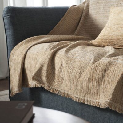 Ριχτάρι Διθέσιου 180x250cm GOFIS HOME Meadow Leaf Gold 160/04 - Image 2