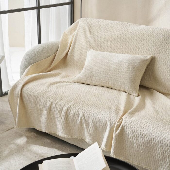 Ριχτάρι Πολυθρόνας 180x175cm GOFIS HOME  Ondine Ecru 184/05 - Image 3