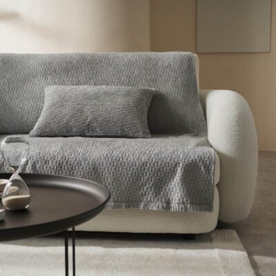 Ριχτάρι Πολυθρόνας 180x175cm GOFIS HOME Ondine Silver Grey 184/15