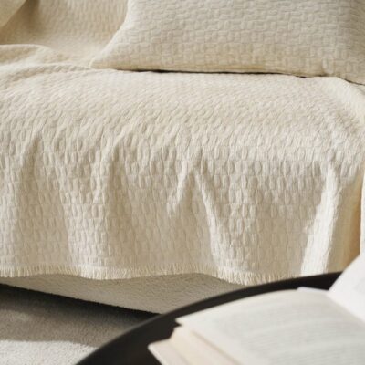 Ριχτάρι Διθέσιου 180x250cm GOFIS HOME Ondine Ecru 184/05 - Image 4