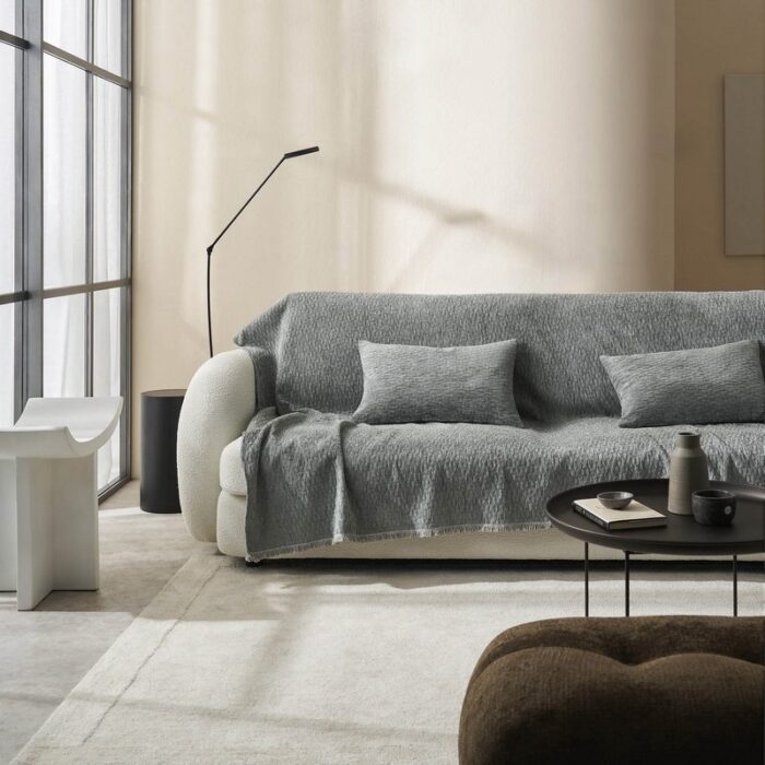 Ριχτάρι Διθέσιου 180x250cm GOFIS HOME  Ondine Weed Grey 184/07 - Image 5