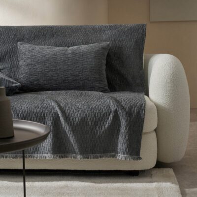 Ριχτάρι Διθέσιου 180x250cm GOFIS HOME Ondine Pearl Grey 184/14 - Image 3