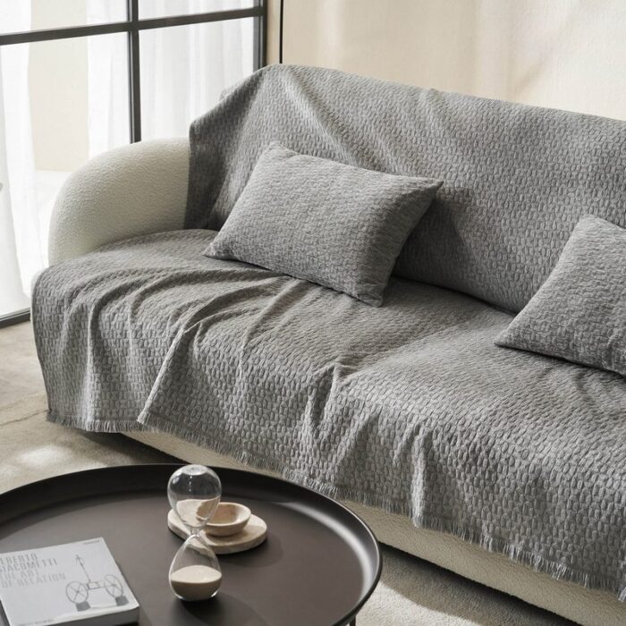 Ριχτάρι Διθέσιου 180x250cm GOFIS HOME  Ondine Silver Grey 184/15 - Image 3