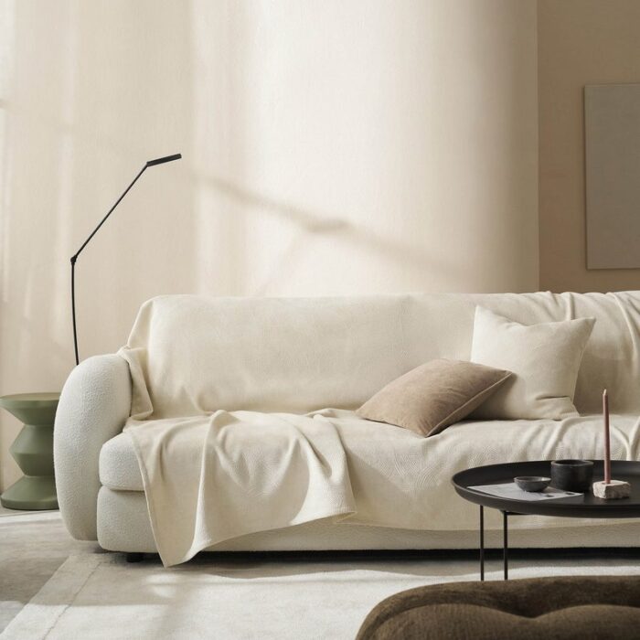 Ριχτάρι Πολυθρόνας 180x180cm GOFIS HOME  Nimbus Ecru 447/25 - Image 3