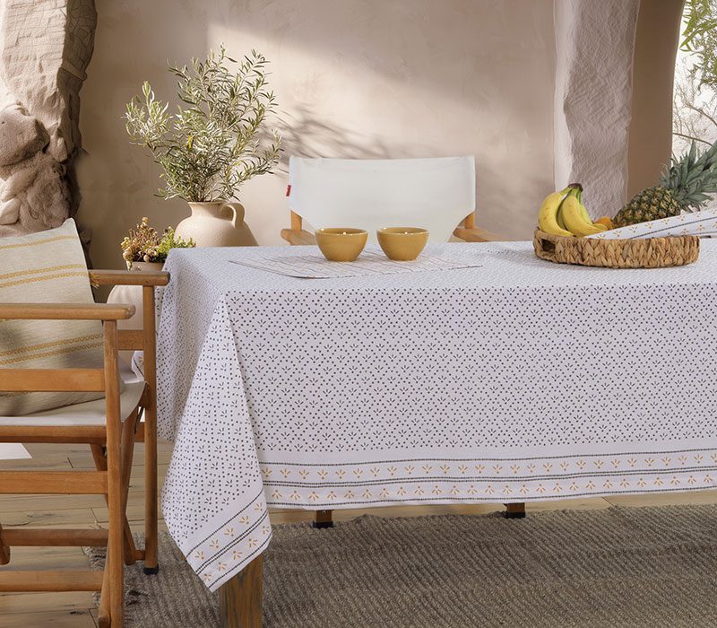 ΤΡΑΠΕΖΟΜΑΝΤΗΛΟ ISHMAR 140X140 NEF-NEF HOMEWARE, 50% BAMB-50% ΠΟΛ