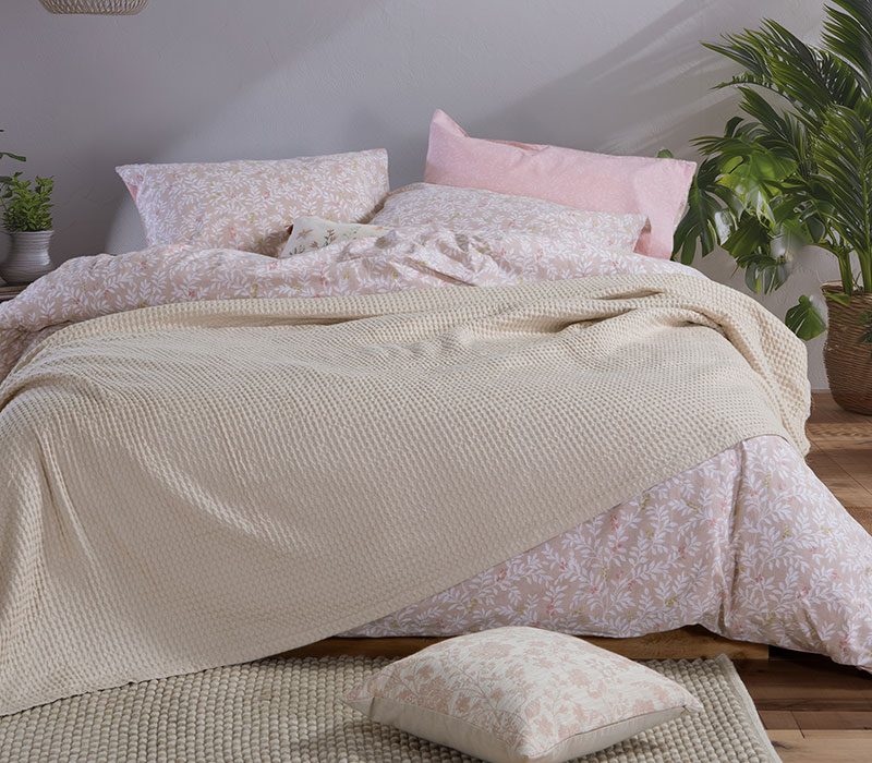 ΚΟΥΒΕΡΤΑ ΠΙΚΕ ΜΟΝΗ NEW GOLF 180X240 NEF-NEF HOMEWARE, 100% ΒΑΜΒΑΚΙ - Image 2