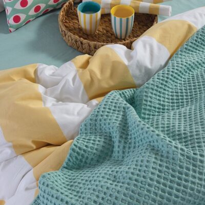 ΚΟΥΒΕΡΤΑ ΠΙΚΕ ΜΟΝΗ NEW GOLF 180X240 NEF-NEF HOMEWARE, 100% ΒΑΜΒΑΚΙ - Image 4