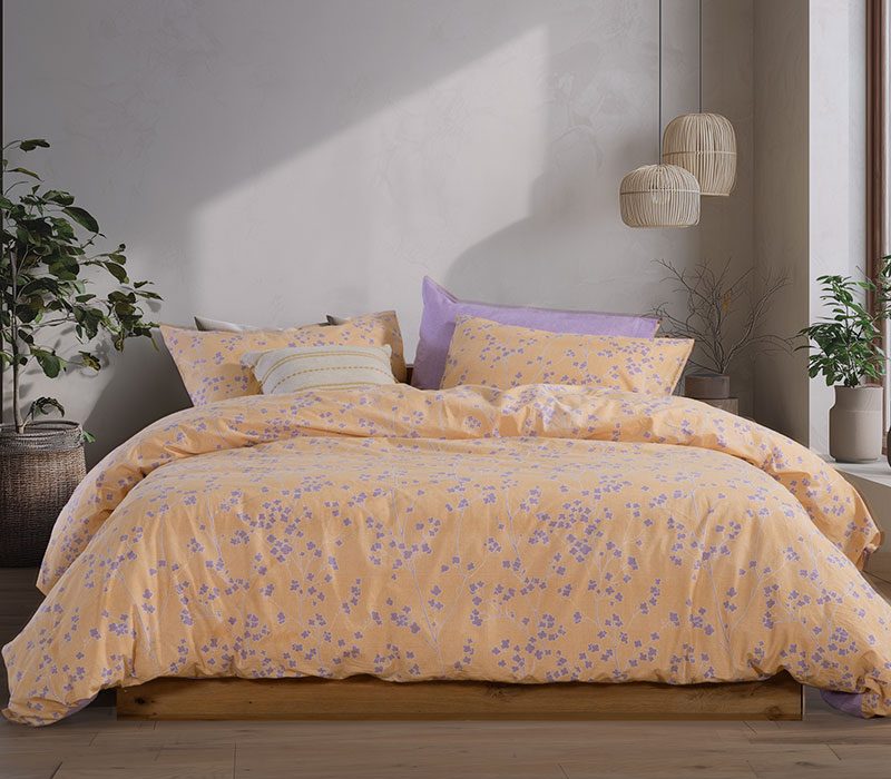 ΣΕΤ ΣΕΝΤΟΝΙΑ ΒΑΜΒΑΚΕΡΑ ΔΙΠΛΑ FLORIVA 200Χ270 NEF-NEF HOMEWARE, 100% ΒΑΜΒΑΚΙ - Image 2