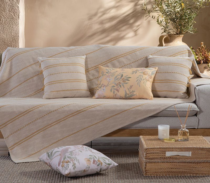 ΡΙΧΤΑΡΙ ΤΡΙΘΕΣΙΟΥ ΚΑΝΑΠΕ BLEEZE 180Χ300 NEF-NEF HOMEWARE, 100% BAMBAKI - Image 4