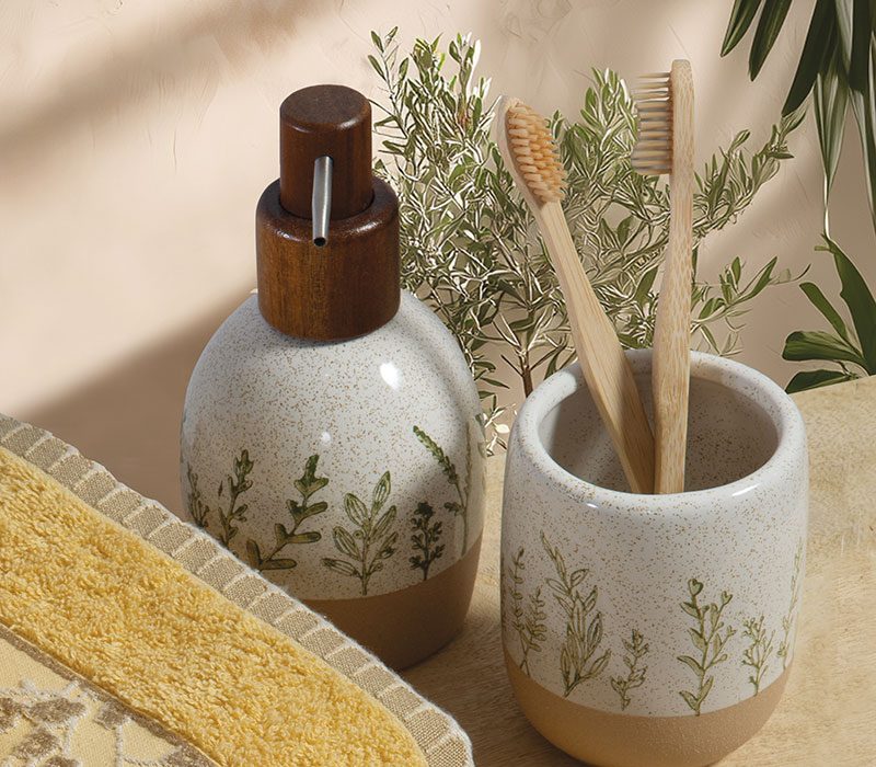 ΠΟΤΗΡΙ ΜΠΑΝΙΟΥ BONJAI  NEF-NEF HOMEWARE, 100% ΚΕΡΑΜΙΚΟ