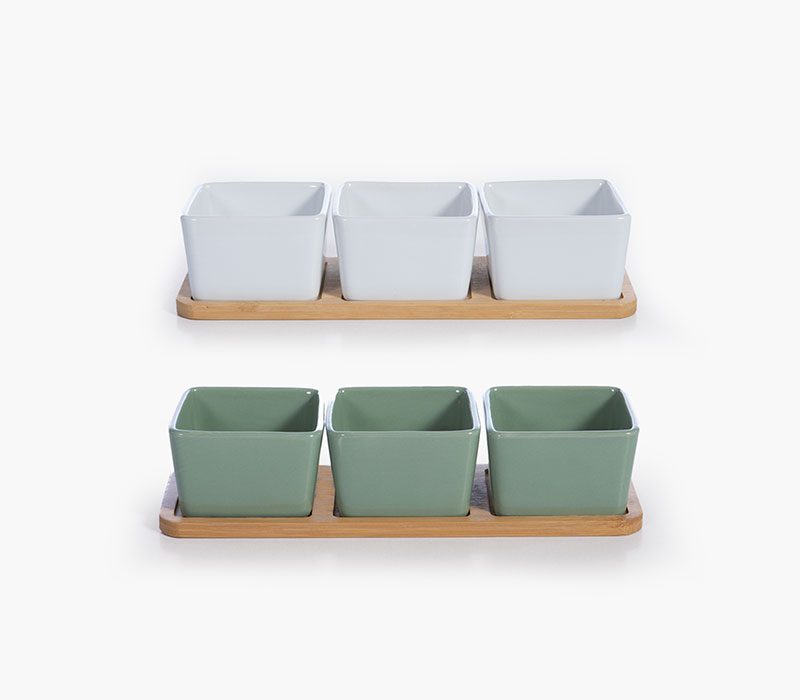 ΜΠΩΛ ΣΕΤ 3 ΤΜΧ ΜΕ ΔΙΣΚΟ SAGE NEF-NEF HOMEWARE, ΚΕΡΑΜ-BAMBOO