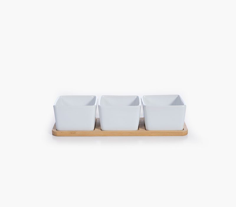 ΜΠΩΛ ΣΕΤ 3 ΤΜΧ ΜΕ ΔΙΣΚΟ SAGE NEF-NEF HOMEWARE, ΚΕΡΑΜ-BAMBOO - Image 3