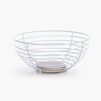 ΚΑΛΑΘΙ ΦΡΟΥΤΩΝ SIDE NEF-NEF HOMEWARE, ΜΕΤΑΛΛΟ-ΞΥΛΟ - Image 3