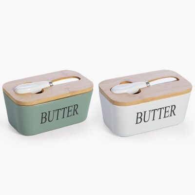 ΔΟΧΕΙΟ ΒΟΥΤΥΡΟΥ ΜΕ ΜΑΧΑΙΡΙ ΚΑΙ ΚΑΠΑΚΙ BRICK NEF-NEF HOMEWARE, ΚΕΡΑΜ-BAMBOO