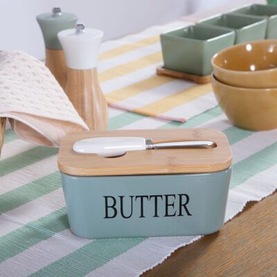 ΔΟΧΕΙΟ ΒΟΥΤΥΡΟΥ ΜΕ ΜΑΧΑΙΡΙ ΚΑΙ ΚΑΠΑΚΙ BRICK NEF-NEF HOMEWARE, ΚΕΡΑΜ-BAMBOO - Image 6