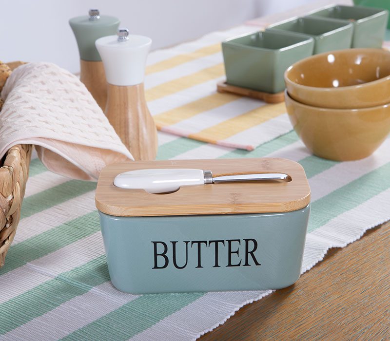 ΔΟΧΕΙΟ ΒΟΥΤΥΡΟΥ ΜΕ ΜΑΧΑΙΡΙ ΚΑΙ ΚΑΠΑΚΙ BRICK NEF-NEF HOMEWARE, ΚΕΡΑΜ-BAMBOO - Image 6