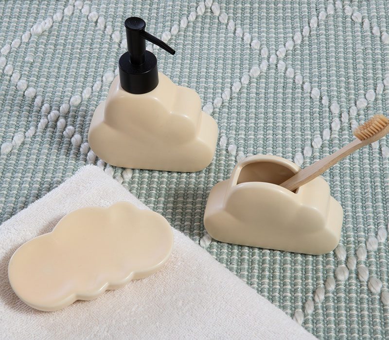 ΣΕΤ ΑΞΕΣΟΥΑΡ ΜΠΑΝΙΟΥ 3 ΤΜΧ EASY NEF-NEF HOMEWARE, ΚΕΡΑΜ-ΠΛΑΣΤ