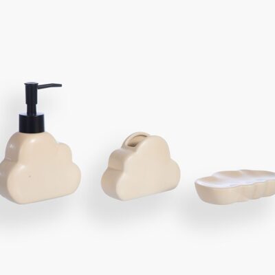 ΣΕΤ ΑΞΕΣΟΥΑΡ ΜΠΑΝΙΟΥ 3 ΤΜΧ EASY NEF-NEF HOMEWARE, ΚΕΡΑΜ-ΠΛΑΣΤ - Image 2