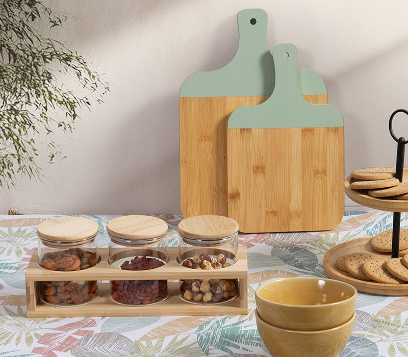 ΒΑΖΟ ΜΕ ΚΑΠΑΚΙ 3 ΤΜΧ FONTEN 8X9,2-10,3 NEF-NEF HOMEWARE, ΓΥΑΛΙ-BAMBOO - Image 2