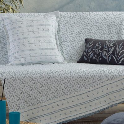 ΡΙΧΤΑΡΙ ΠΟΛΥΘΡΟΝΑΣ ISHMAR BLUE 170X180 NEF-NEF HOMEWARE, 50% BAMB-50% ΠΟΛ - Image 2