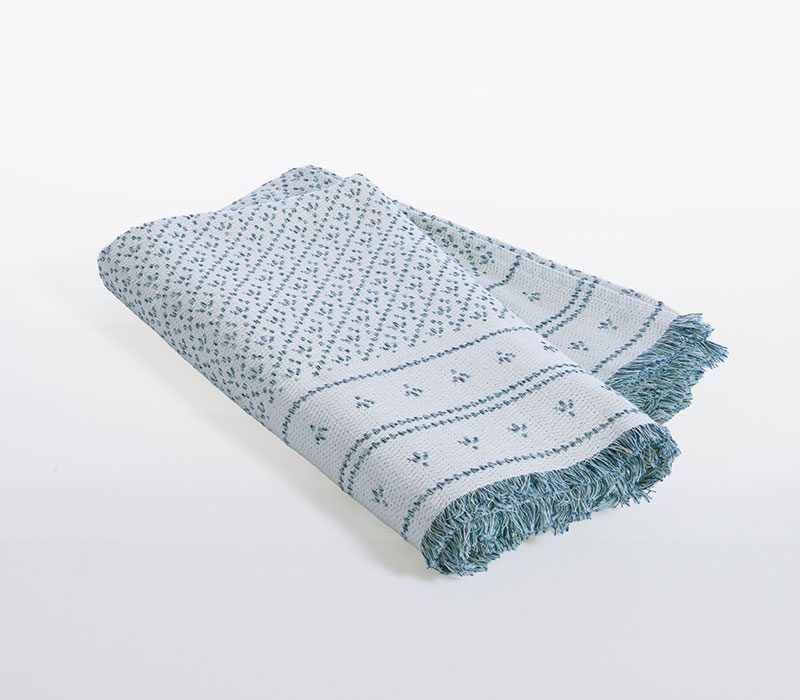 ΡΙΧΤΑΡΙ ΠΟΛΥΘΡΟΝΑΣ ISHMAR BLUE 170X180 NEF-NEF HOMEWARE, 50% BAMB-50% ΠΟΛ - Image 4