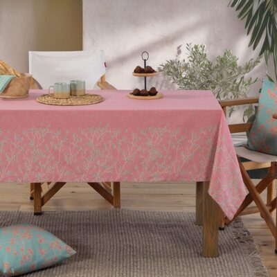 ΤΡΑΠΕΖΟΜΑΝΤΗΛΟ FLORIVA 140X140 NEF-NEF HOMEWARE, 50% BAMB-50% ΠΟΛ - CORAL