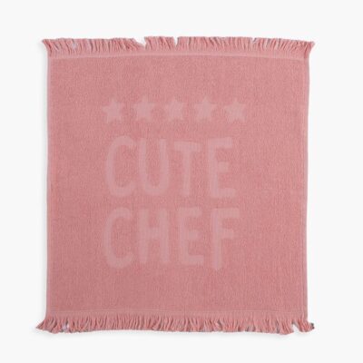 ΠΟΤΗΡΟΠΑΝΟ CUTE CHEF 50Χ50 NEF-NEF HOMEWARE, 100% BAMBAKI - PINK