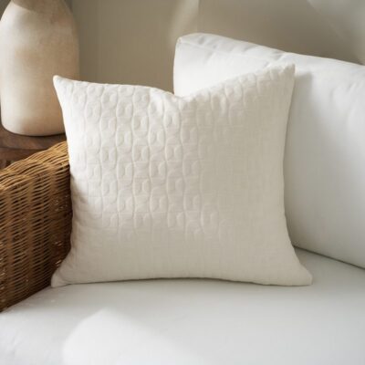 Μαξιλαροθήκη 50x50cm GOFIS HOME Eliena Ivory 402/05