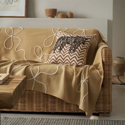 Ριχτάρι διακόσμησης 140x180cm GOFIS HOME Elowen Warm Beige 505 - Image 4