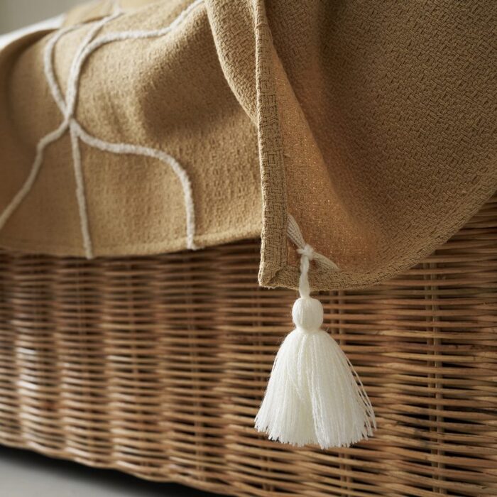 Ριχτάρι διακόσμησης 140x180cm GOFIS HOME  Elowen Warm Beige 505 - Image 5