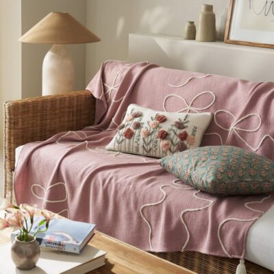 Ριχτάρι διακόσμησης 140x180cm GOFIS HOME Elowen Magnolia Rose 505