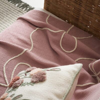 Ριχτάρι διακόσμησης 140x180cm GOFIS HOME Elowen Magnolia Rose 505 - Image 4