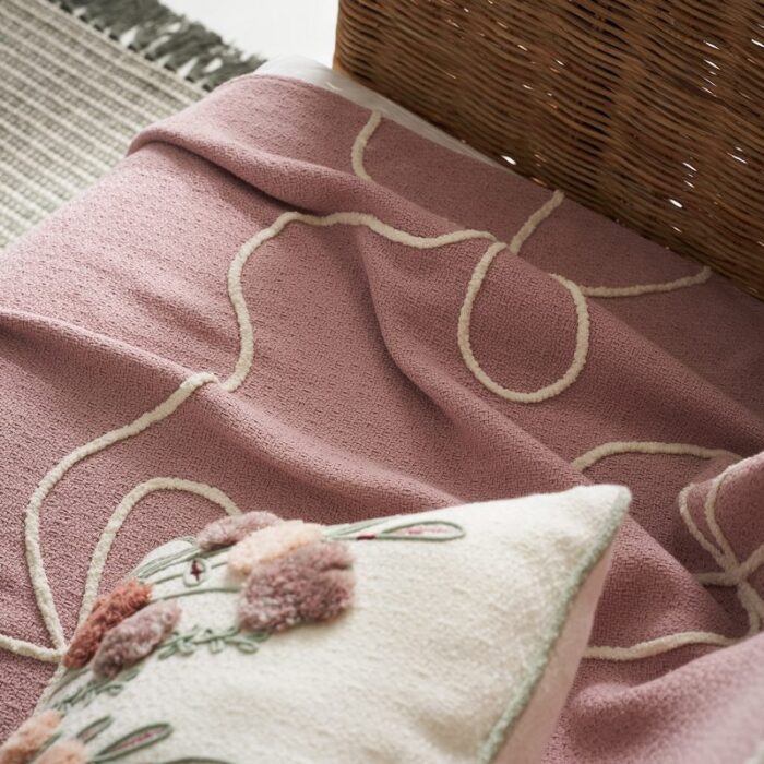 Ριχτάρι διακόσμησης 140x180cm GOFIS HOME  Elowen Magnolia Rose 505 - Image 4