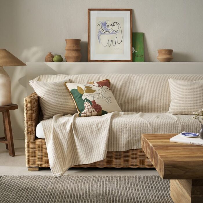 Ριχτάρι Διθέσιου 180x250cm GOFIS HOME  Elysia Hemp Beige 531/06