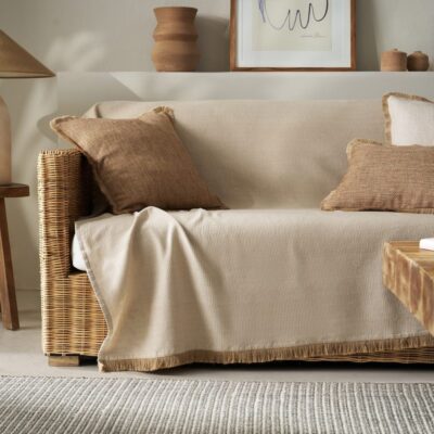Ριχτάρι Πολυθρόνας 180x180cm GOFIS HOME Odessa Hemp Beige 533/06