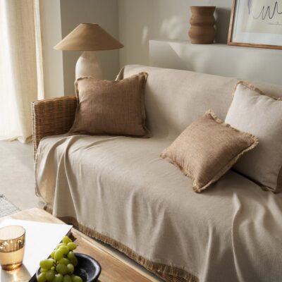 Ριχτάρι Πολυθρόνας 180x180cm GOFIS HOME Odessa Hemp Beige 533/06 - Image 3