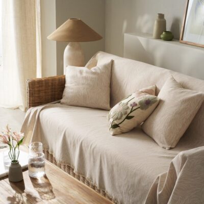 Ριχτάρι Πολυθρόνας 180x180cm GOFIS HOME Delia Sesame Beige 563/06 - Image 3