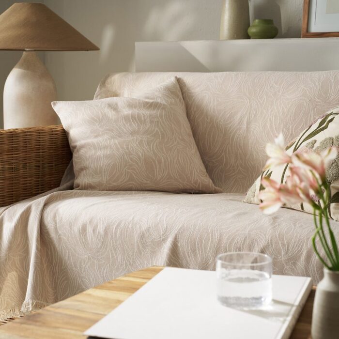 Ριχτάρι Τριθέσιου 180x310cm GOFIS HOME  Delia Sesame Beige 563/06 - Image 4