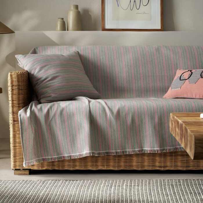 Ριχτάρι Πολυθρόνας 180x180cm GOFIS HOME  Nymeria Pink Stripe 574/17