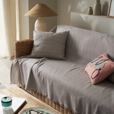 Ριχτάρι Πολυθρόνας 180x180cm GOFIS HOME Nymeria Pink Stripe 574/17 - Image 3