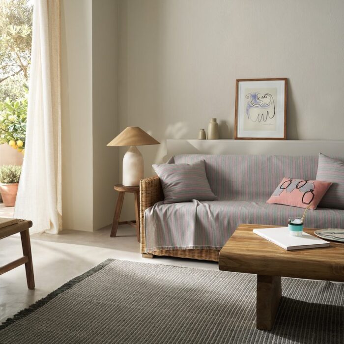 Ριχτάρι Πολυθρόνας 180x180cm GOFIS HOME  Nymeria Pink Stripe 574/17 - Image 5