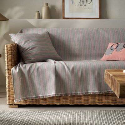 Ριχτάρι Τριθέσιου 180x310cm GOFIS HOME Nymeria Pink Stripe 574/17