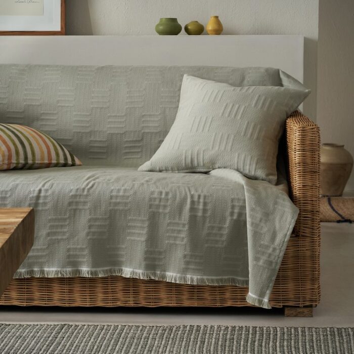 Ριχτάρι Τριθέσιου 180x300cm GOFIS HOME  Calyra Smoke Green 654/07