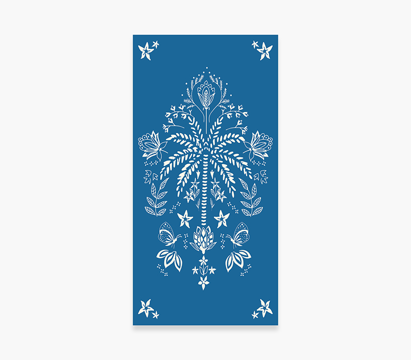 NEF NEF HOMEWARE ΠΕΤΣΕΤΑ ΘΑΛΑΣΣΗΣ ORIENTAL BLUE 80X160, 100% BAMBAKI